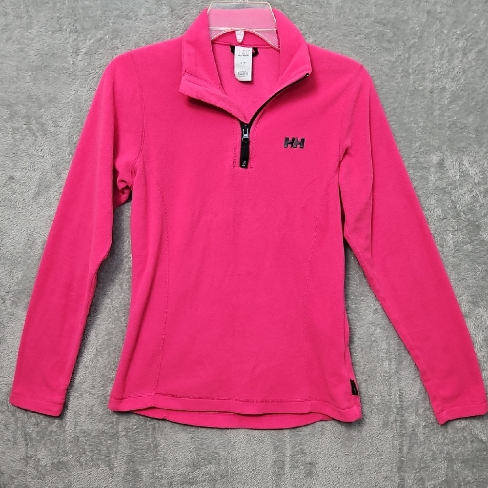 Helly Hansen Vibrant Pink Fleece Pullover Sz Small Petite Polartec